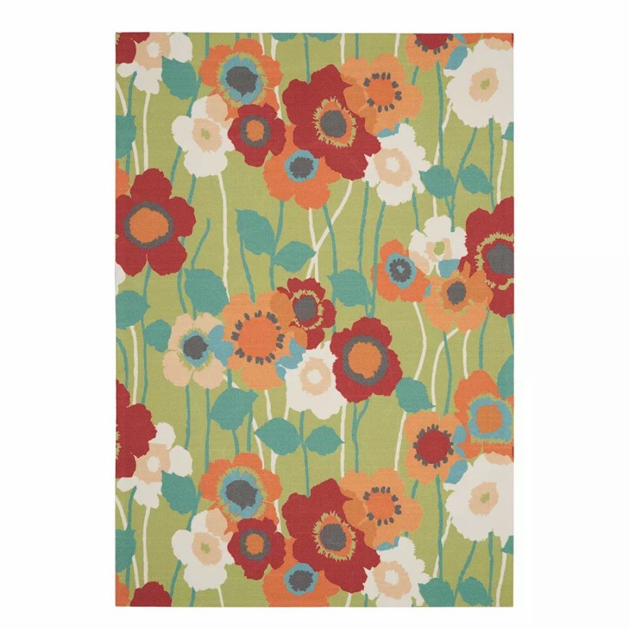 Waverly * | Waverly Sun N' Shade Pick A Poppy Floral Indoor Outdoor Rug