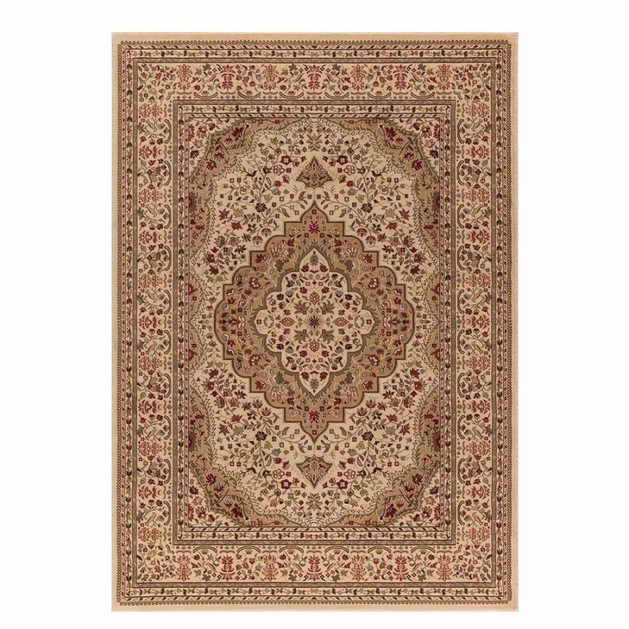 Merinos * | Merinos Kerman Floral Framed Rug