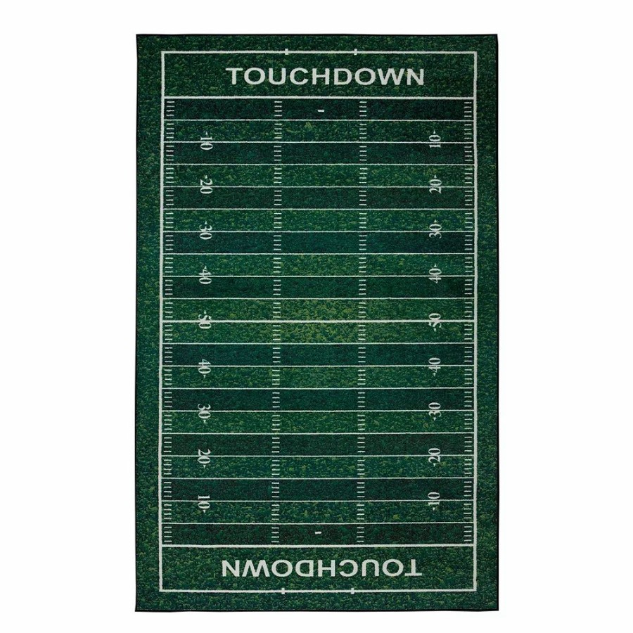 Mohawk Home * | Mohawk Home Mohawk Home Kids Interactive Prismatic Football Field Rug