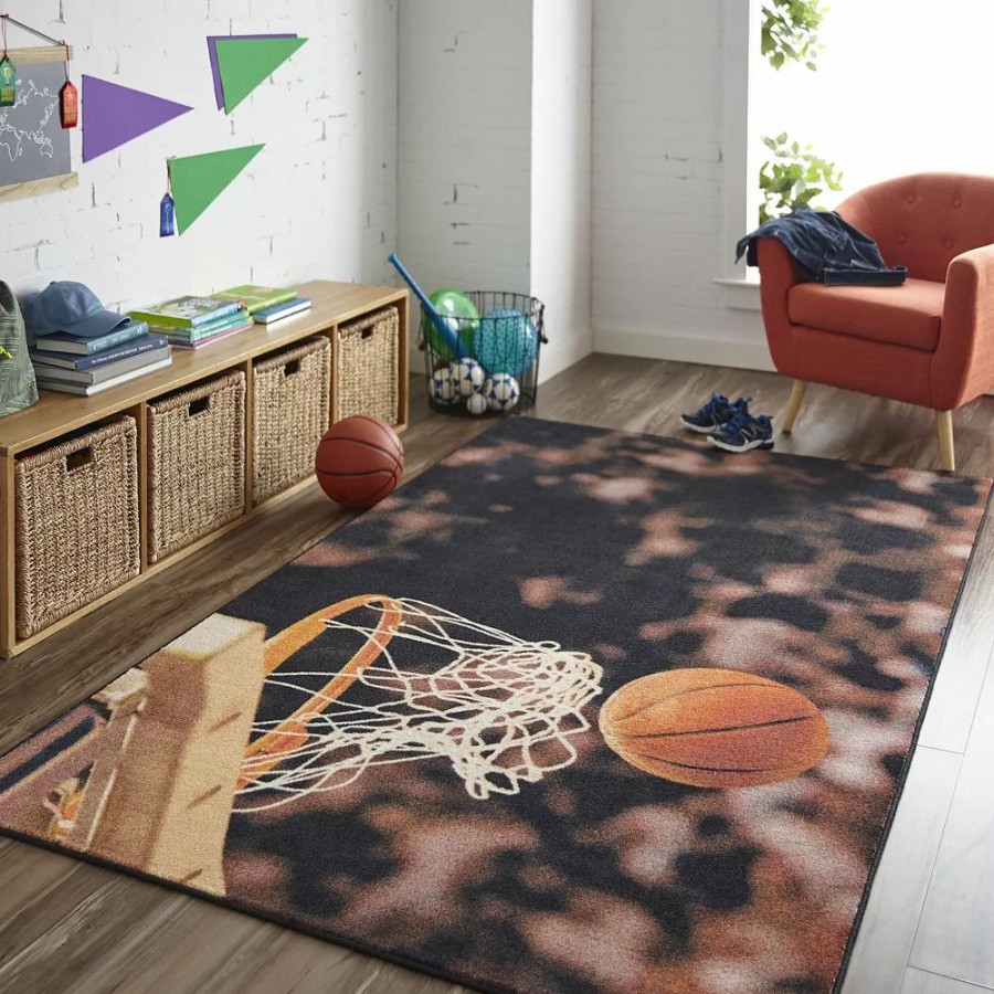 Mohawk Home * | Mohawk Home Mohawk Home Kids Prismatic Basketball Hoop Everstrand Rug