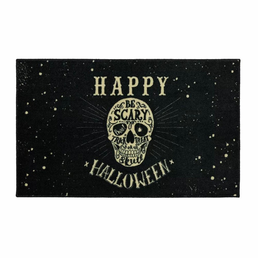 Mohawk Home * | Mohawk Home Mohawk Home Prismatic Be Scary Skull Rug