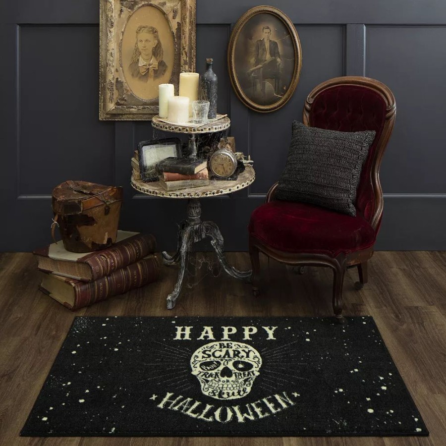 Mohawk Home * | Mohawk Home Mohawk Home Prismatic Be Scary Skull Rug