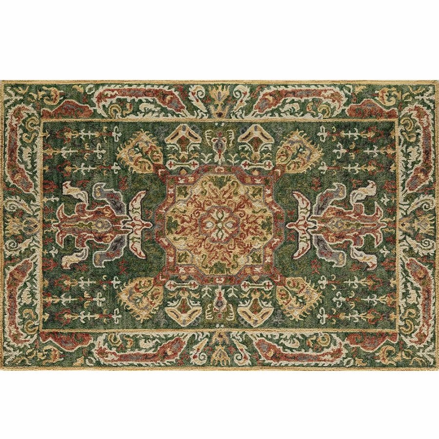 Momeni * | Momeni Tangier Bergin Framed Floral Wool Rug