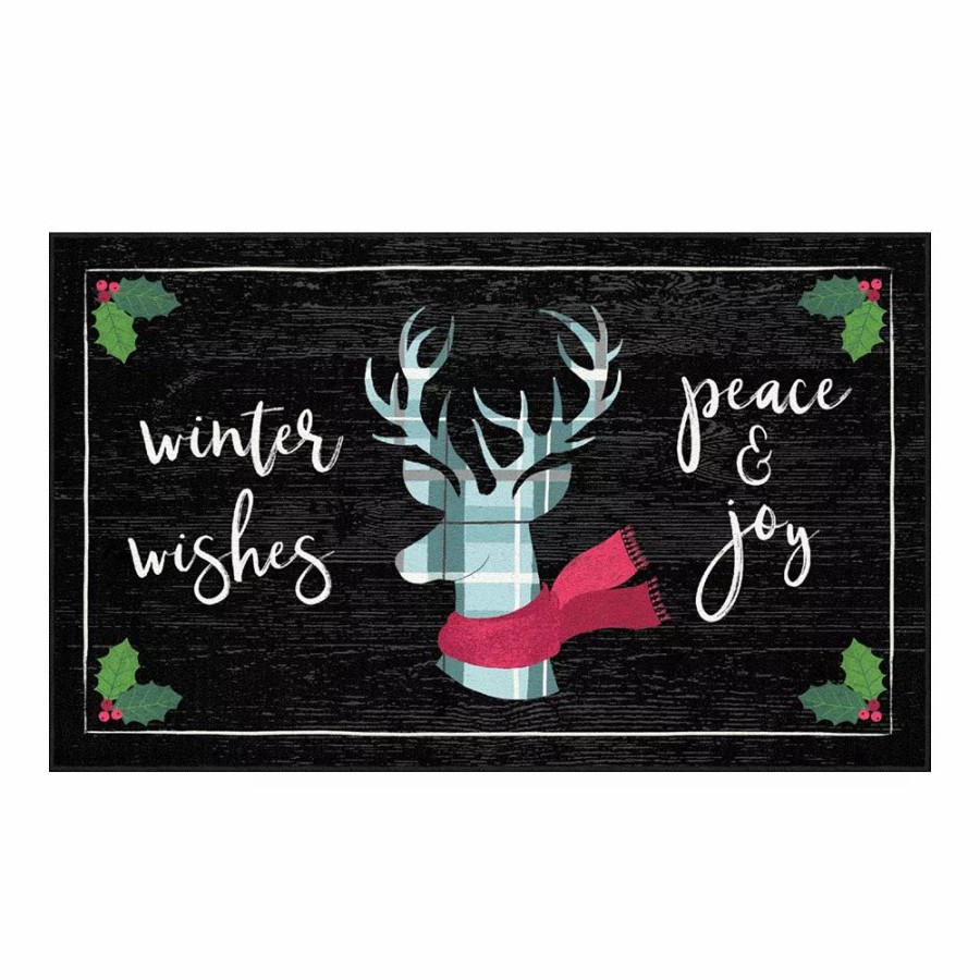 Mohawk Home * | Mohawk Home Mohawk Home Prismatic Winter Wishes Black Rug