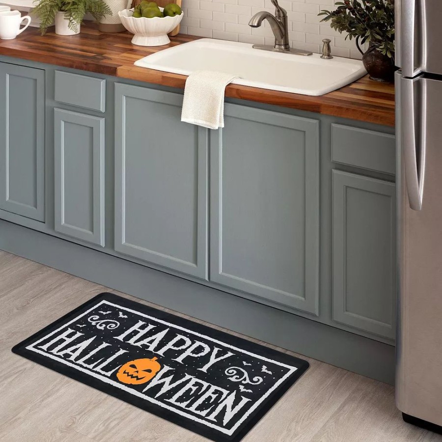 Mohawk Home * | Mohawk Home Mohawk Home Halloween Chalk Cushioned Kitchen Mat