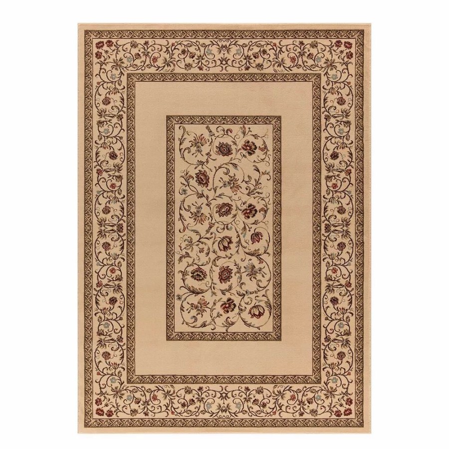 Merinos * | Merinos Floral Border Framed Rug