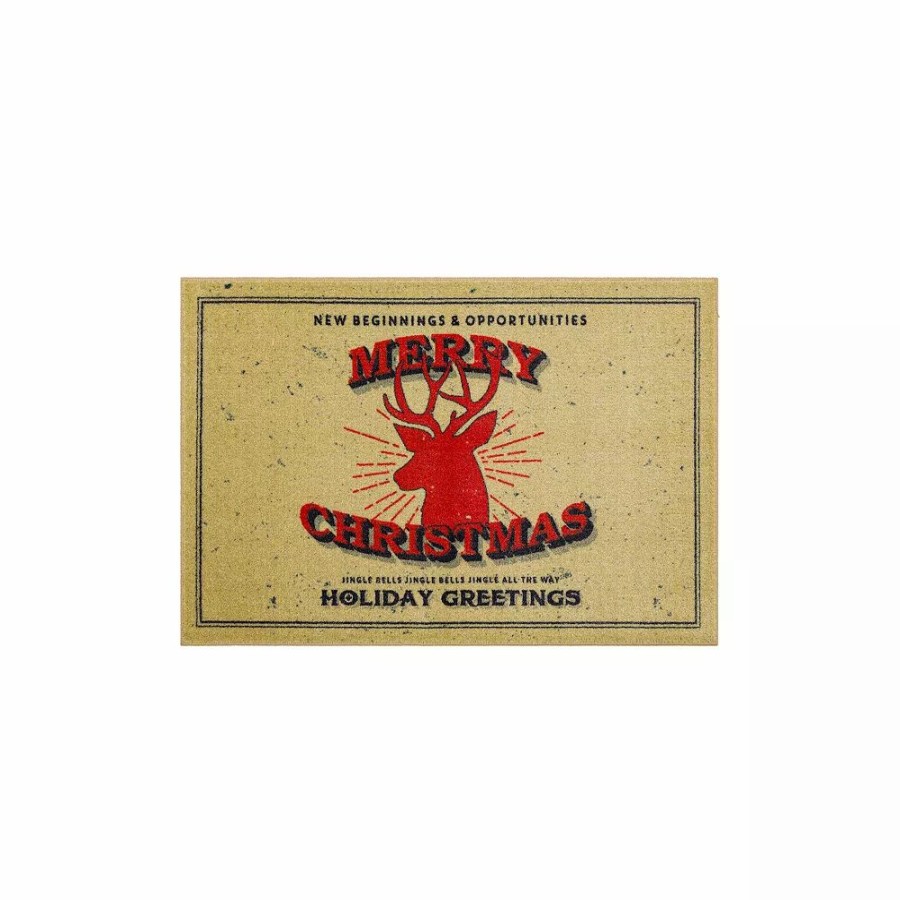 Mohawk Home * | Mohawk Home Mohawk Home Deer Christmas Indoor Mat