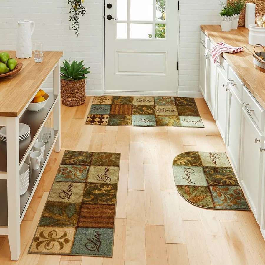 Mohawk Home * | Mohawk Home Mohawk Home Les Fleurs La Terre Kitchen Rug