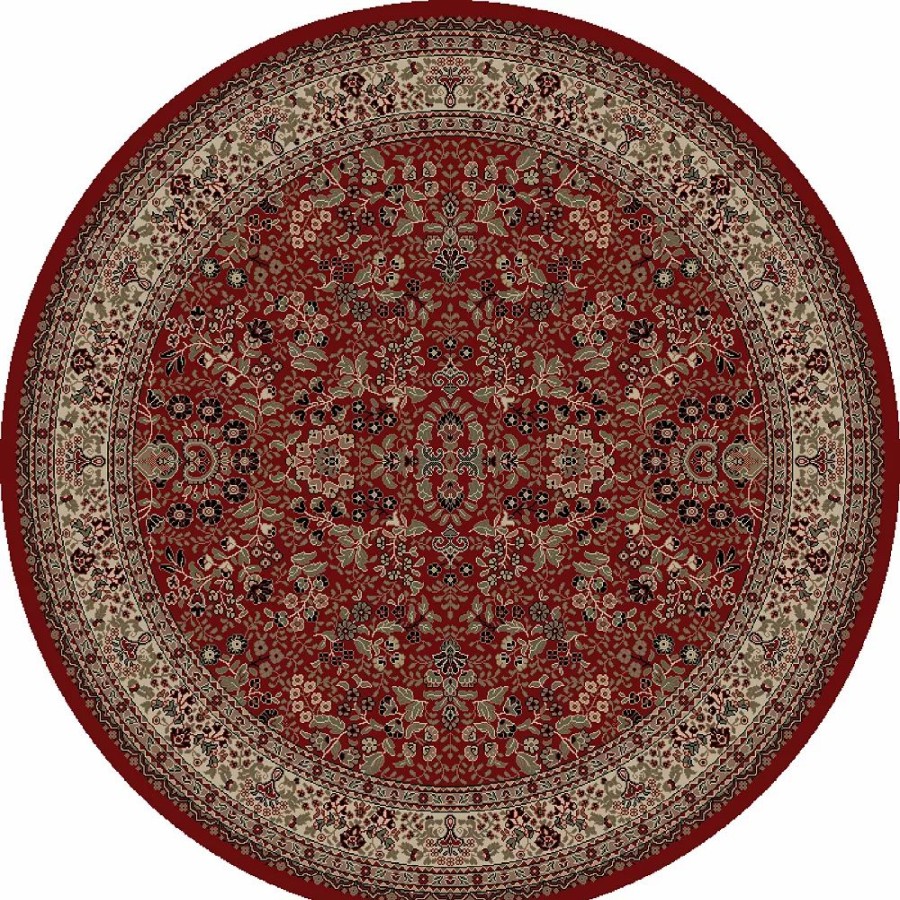 Merinos * | Merinos Sarouk Floral Framed Rug 5'3" Round