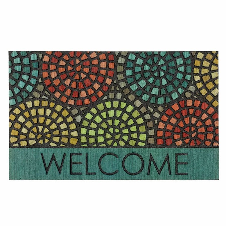 Mohawk Home * | Mohawk Home Mohawk Home Tile Spiral Medallions "Welcome" Doormat 18" X 30"