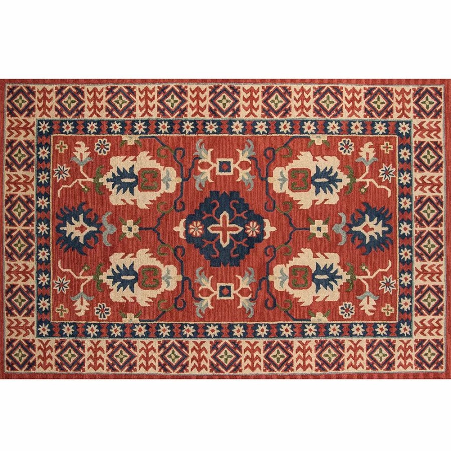 Momeni * | Momeni Tangier Coby Framed Floral Wool Rug