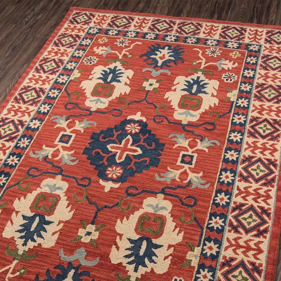 Momeni * | Momeni Tangier Coby Framed Floral Wool Rug