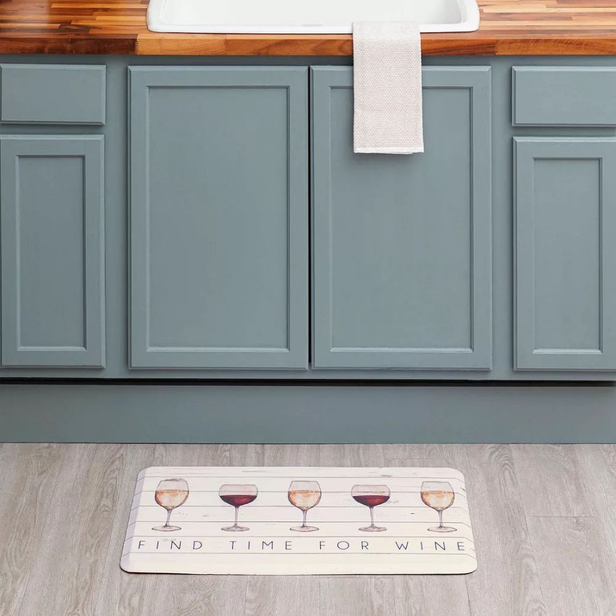 Mohawk Home * | Mohawk Home Mohawk Home Time For Wine Comfort Kitchen Mat