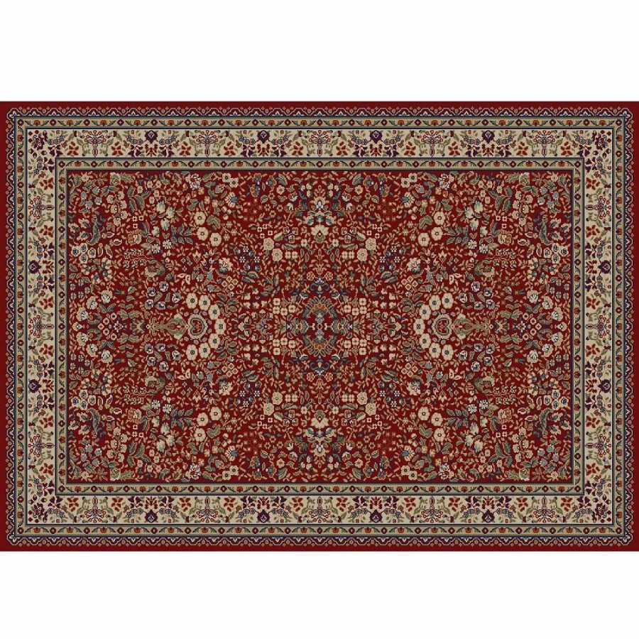 Merinos * | Merinos Sarouk Floral Framed Rug 6'7" X 9'3"