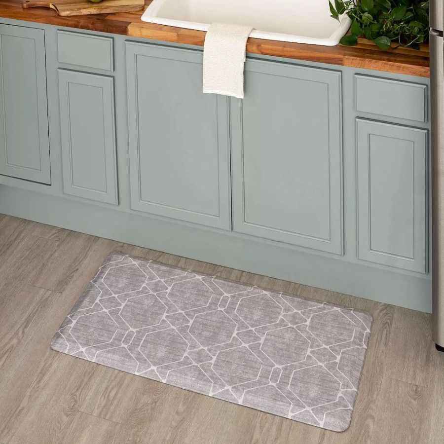 Mohawk Home * | Mohawk Home Mohawk Home Diamond Fret Comfort Kitchen Mat