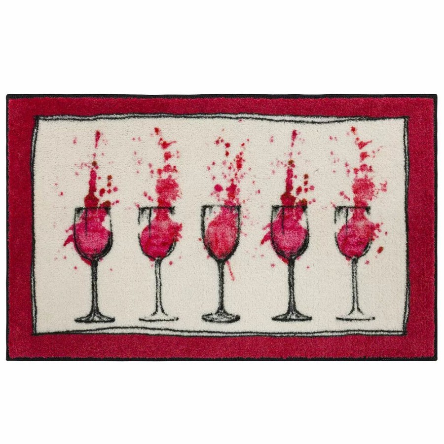 Mohawk Home * | Mohawk Home Mohawk Home Watercolor Wine Kitchen Rug