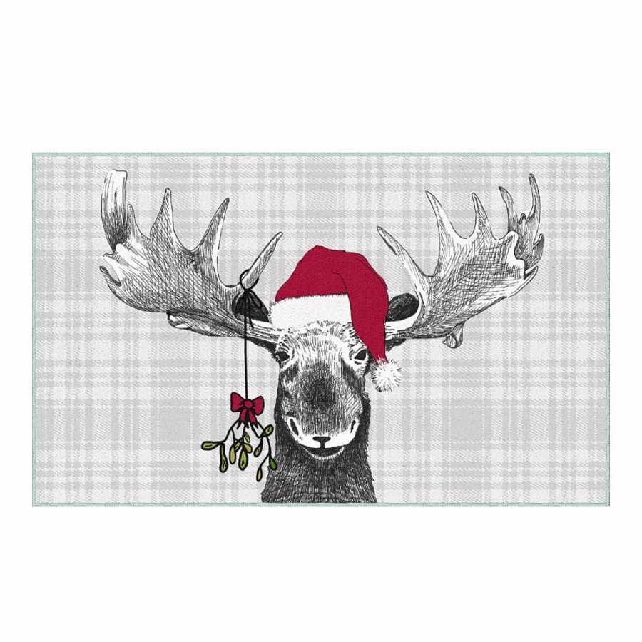 Mohawk Home * | Mohawk Home Mohawk Home Prismatic Holiday Moose Grey Rug