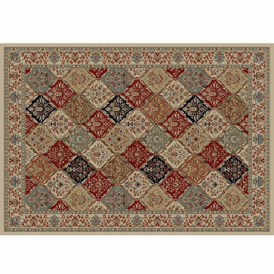 Merinos * | Merinos Bakhtiar Floral Framed Rug