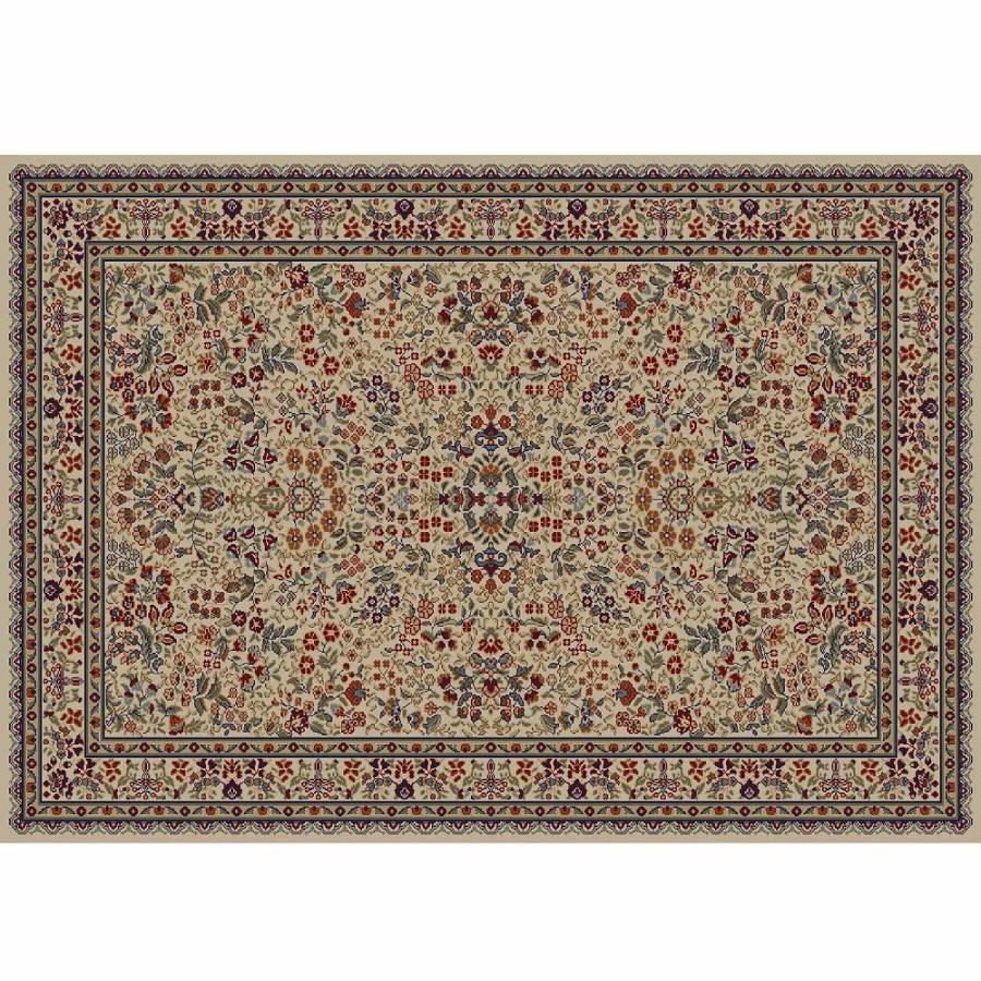 Merinos * | Merinos Sarouk Floral Framed Rug 3'11" X 5'7"