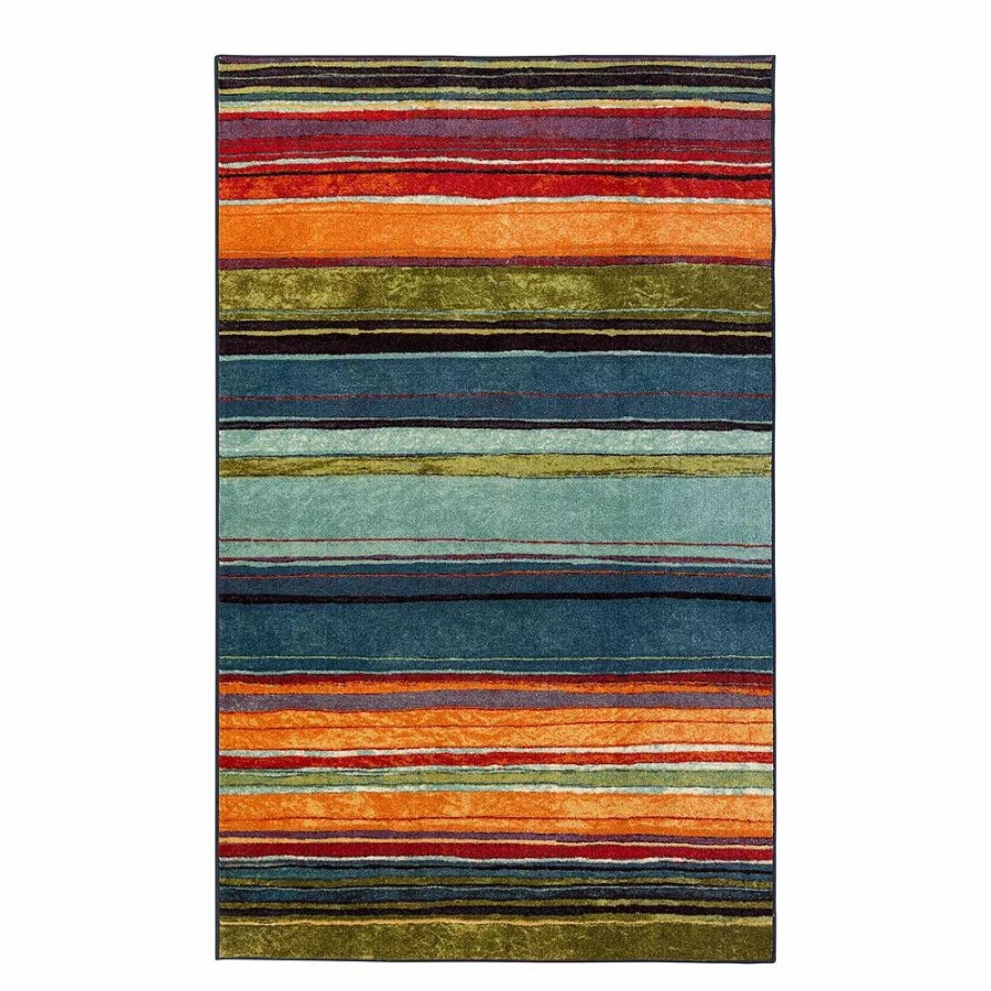 Mohawk Home * | Mohawk Home Mohawk Home Rainbow Striped Rug