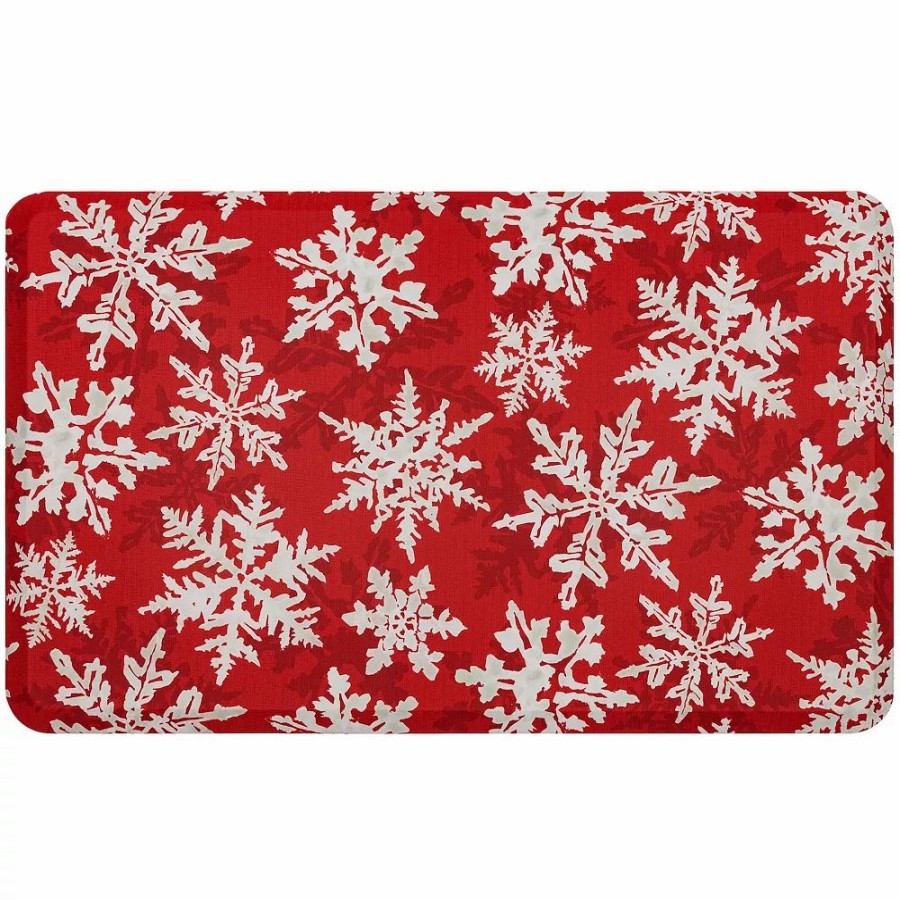 Mohawk Home * | Mohawk Home Mohawk Home Snowflakes Cushioned Kitchen Mat