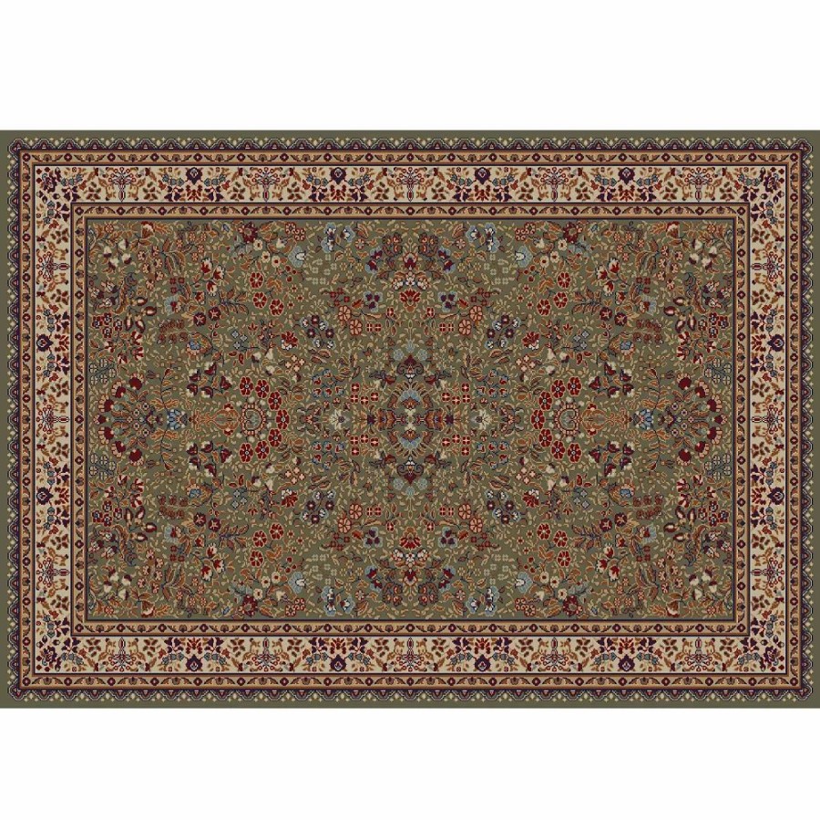 Merinos * | Merinos Sarouk Floral Framed Rug 5'3" X 7'7"