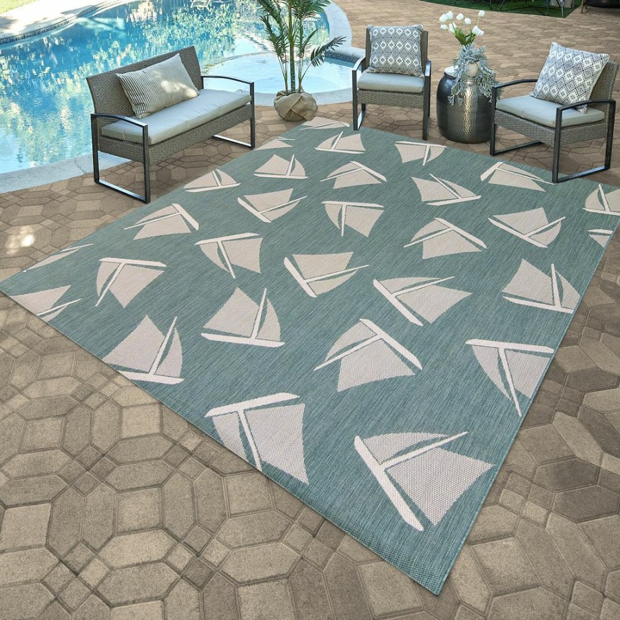 Gertmenian * | Gertmenian Paseo Bateau Oasis Pearl Indoor/Outdoor Rug