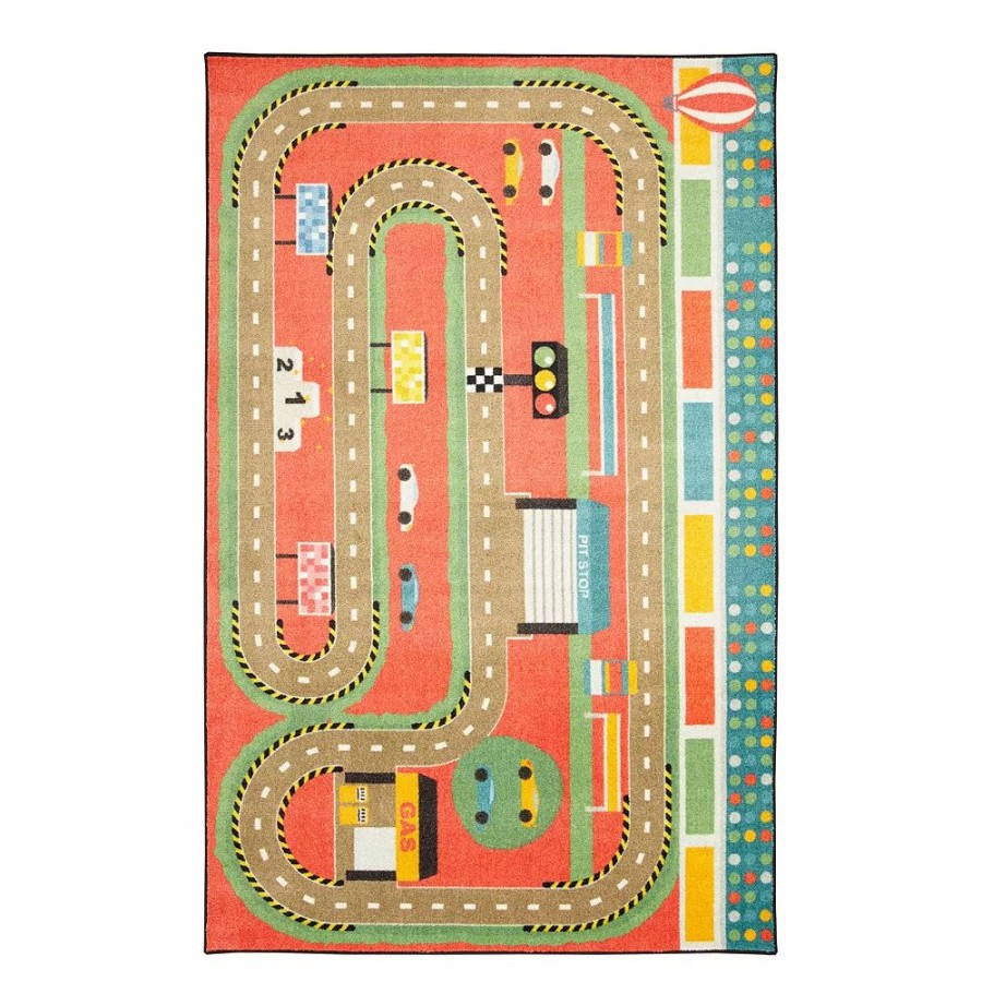 Mohawk Home * | Mohawk Home Mohawk Home Kids Interactive Prismatic Race Track Everstrand Rug