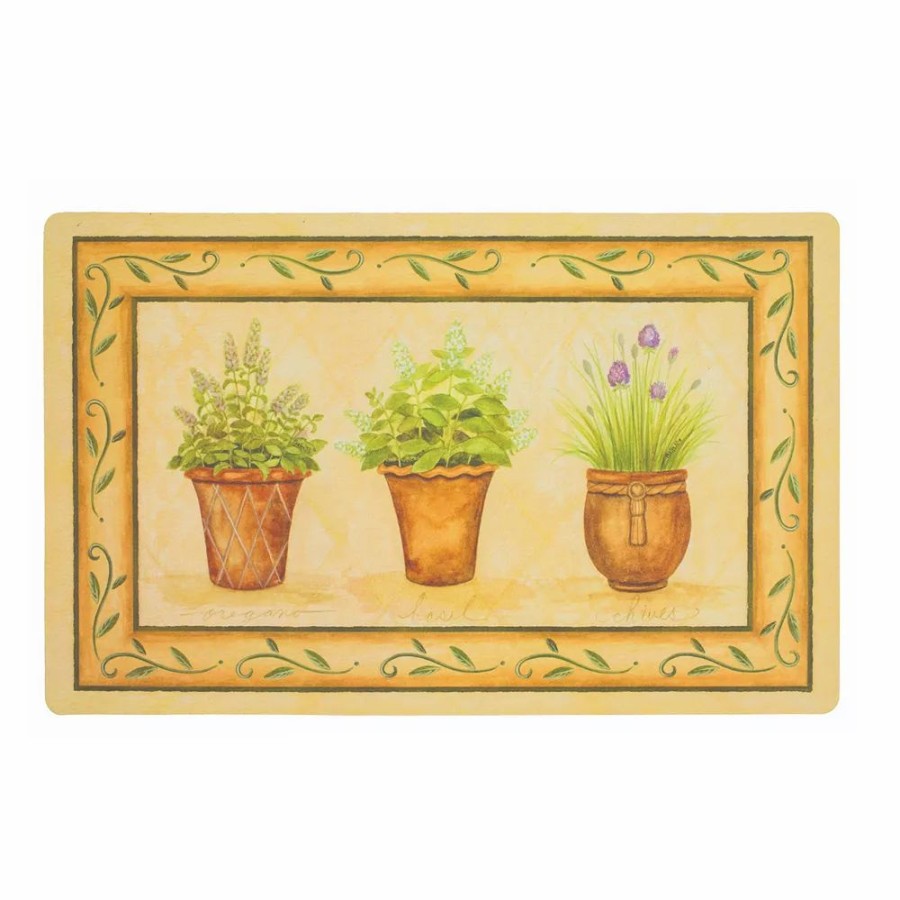 Mohawk Home * | Mohawk Home Mohawk Home Potted Herb Garden Cushioned Kitchen Mat