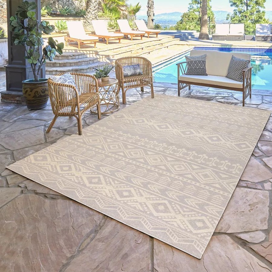 Gertmenian * | Gertmenian Gray Vintage Meyer Indoor/Outdoor Rug