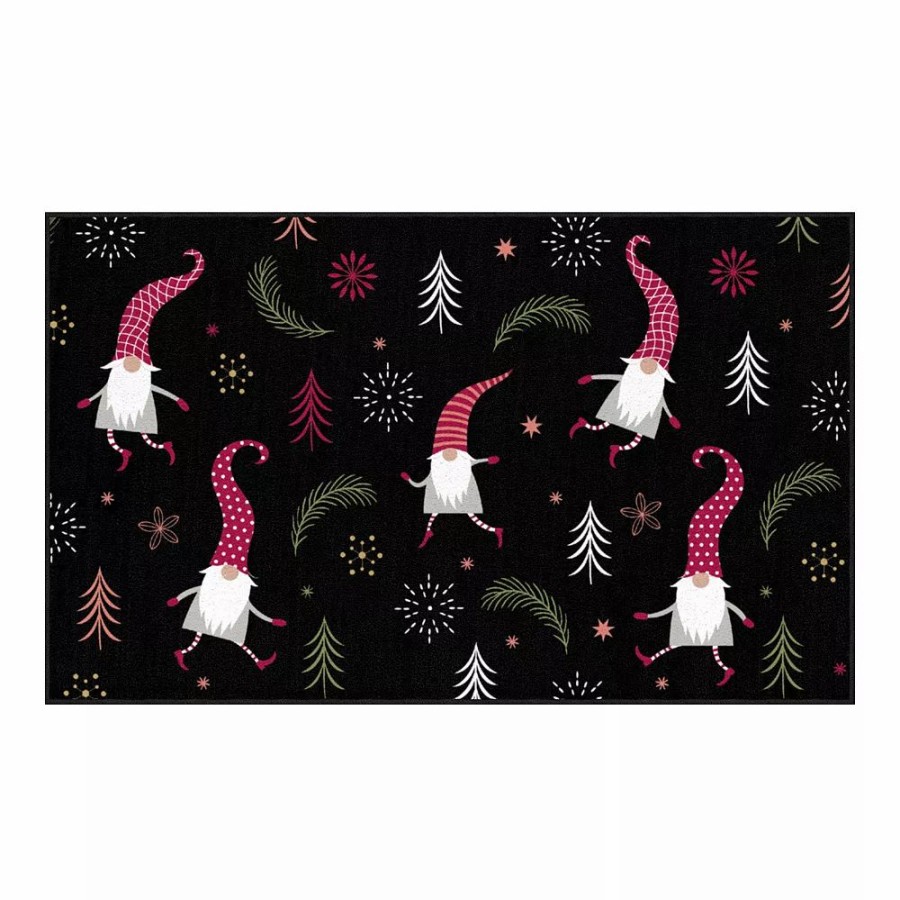 Mohawk Home * | Mohawk Home Mohawk Home Prismatic Dancing Elves Black Rug