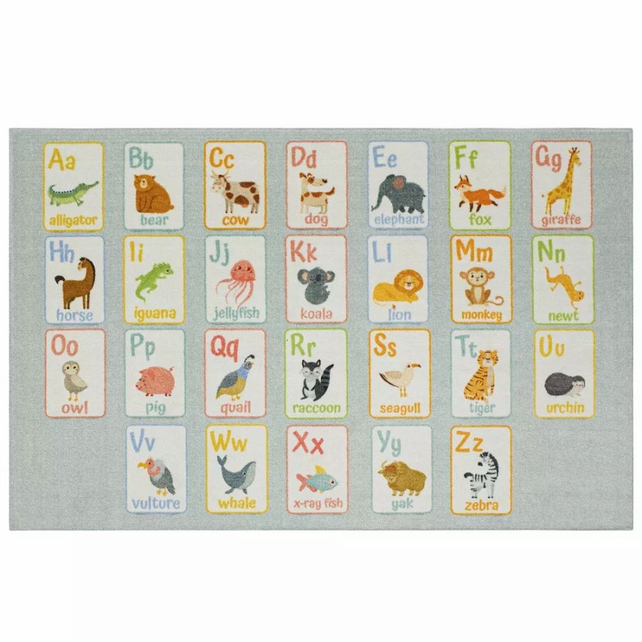 Mohawk Home * | Mohawk Home Mohawk Home Kids Alphabet Animals Area Rug