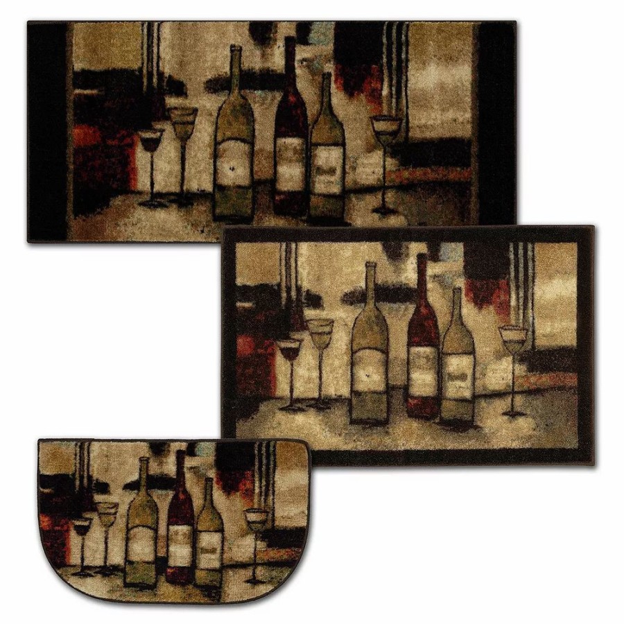 Mohawk Home * | Mohawk Home Mohawk Home Wine & Glasses Kitchen Rug