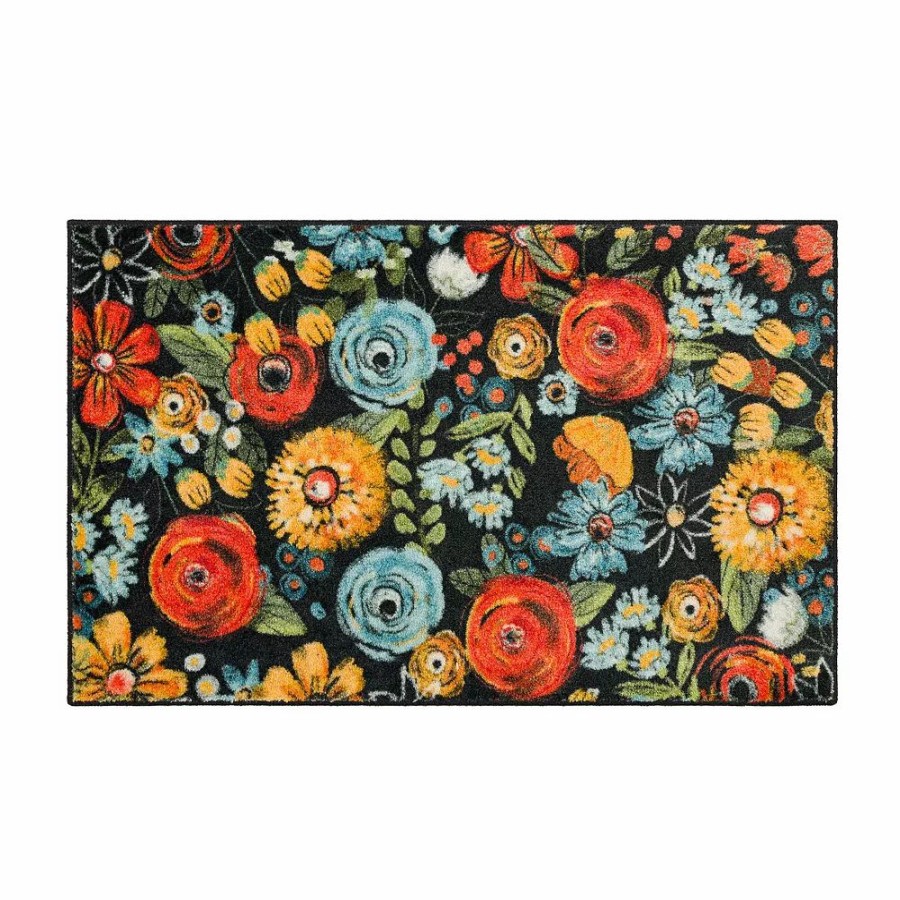 Mohawk Home * | Mohawk Home Mohawk Home Chalkboard Flowers Accent Kitchen Rug