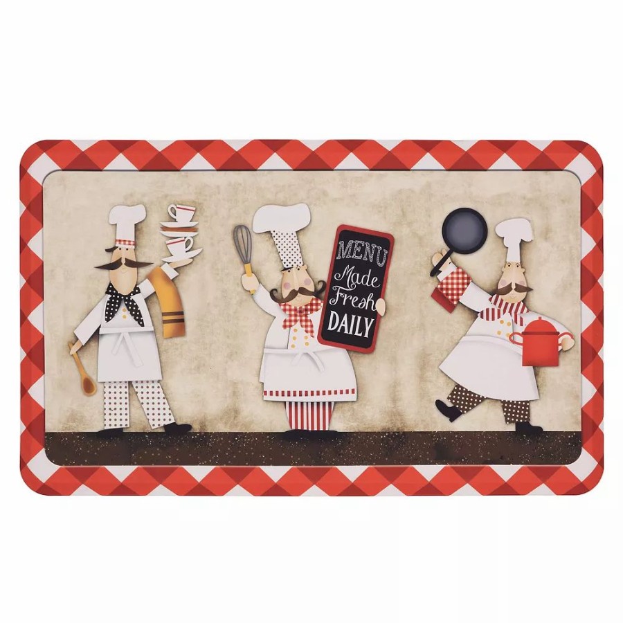 Mohawk Home * | Mohawk Home Mohawk Home Three Panel Chefs Cushioned Printed Kitchen Mat 18" X 30"