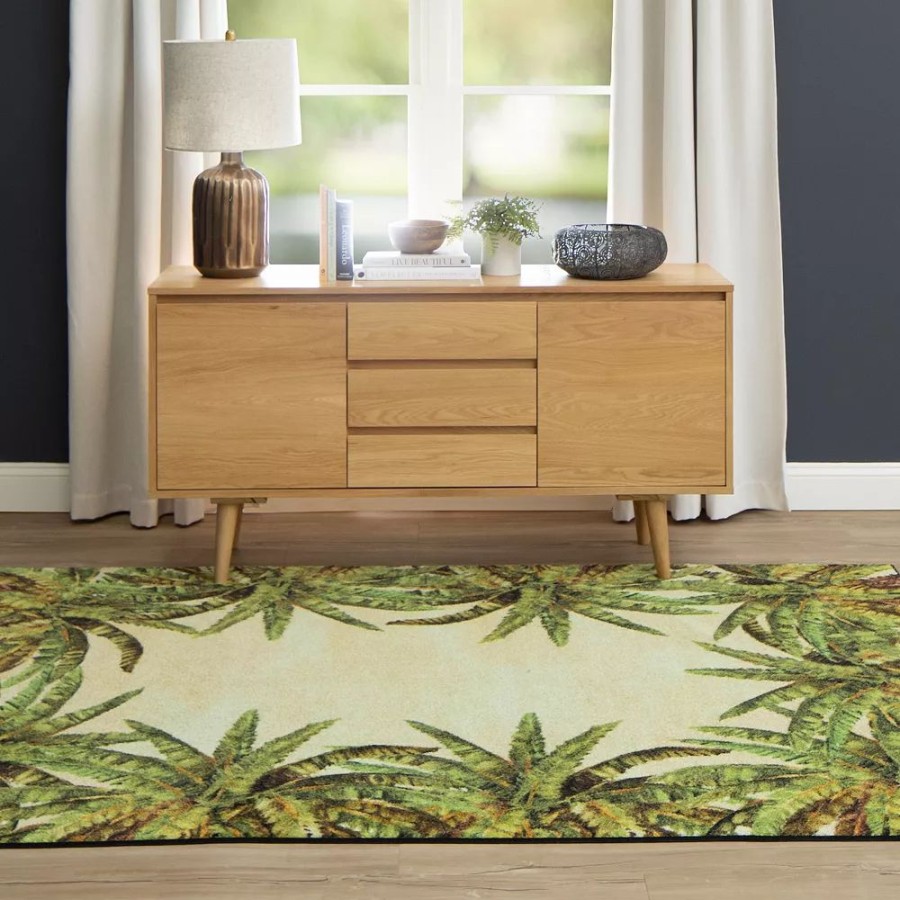 Mohawk Home * | Mohawk Home Mohawk Home Verde Palm Border Area Rug