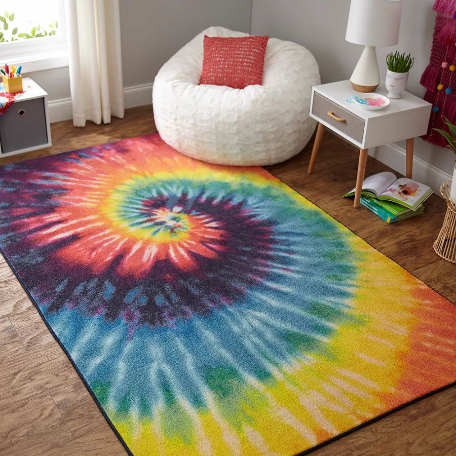 Mohawk Home * | Mohawk Home Mohawk Home Kids Prismatic Tie Dye Swirl Everstrand Rug