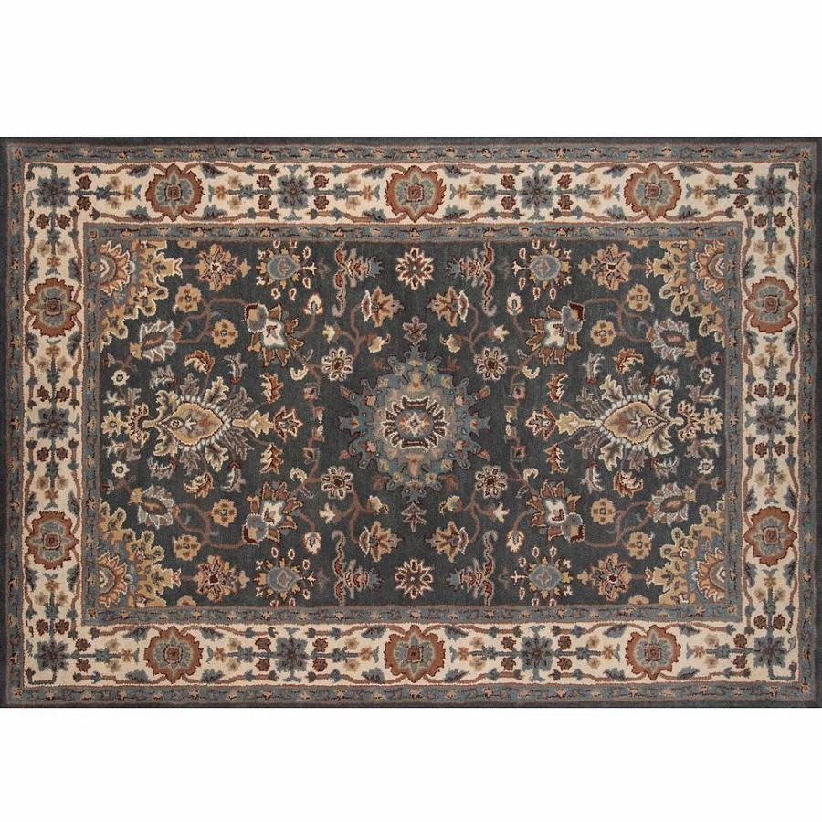 Momeni * | Momeni Tudor Ewan Framed Floral Wool Rug