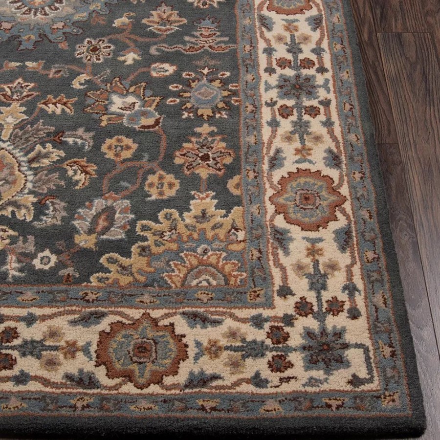 Momeni * | Momeni Tudor Ewan Framed Floral Wool Rug