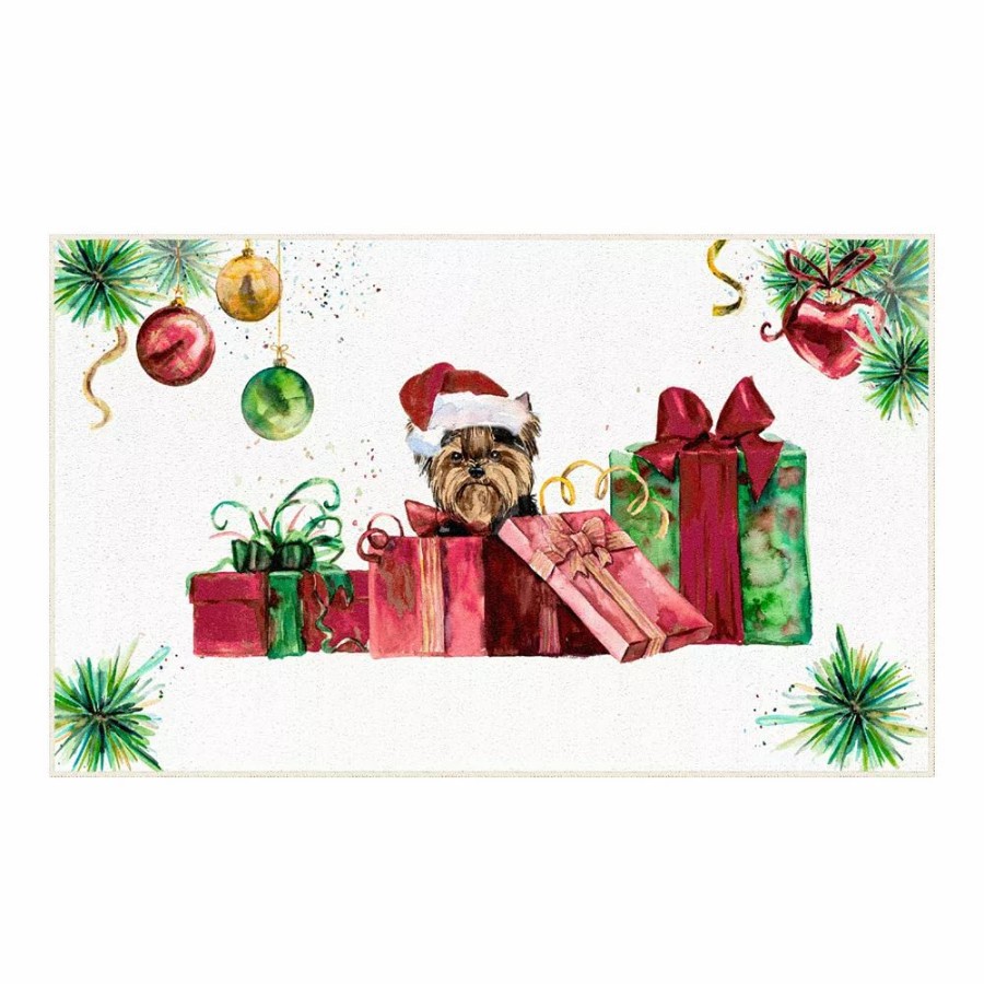 Mohawk Home * | Mohawk Home Mohawk Home Prismatic Santa Yorkie Rug