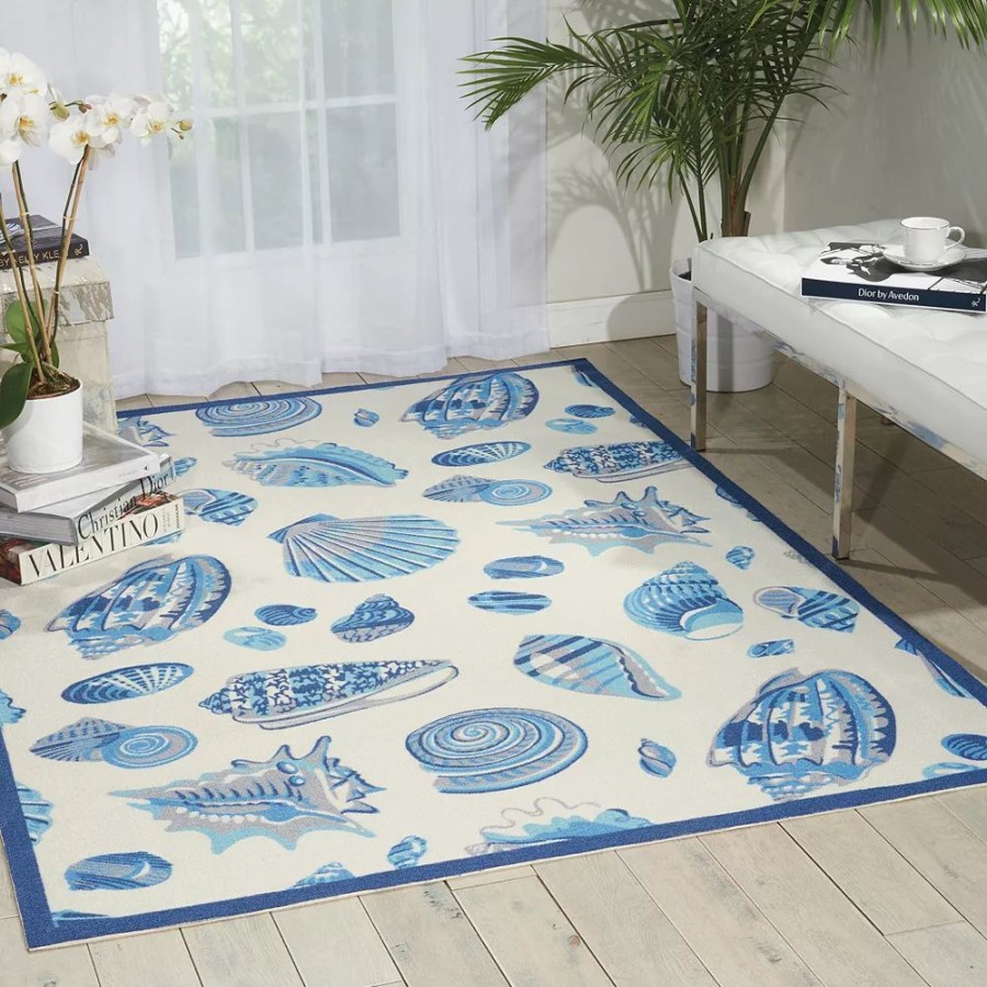 Waverly * | Waverly Sun N' Shade Low Tide Shell Indoor Outdoor Rug