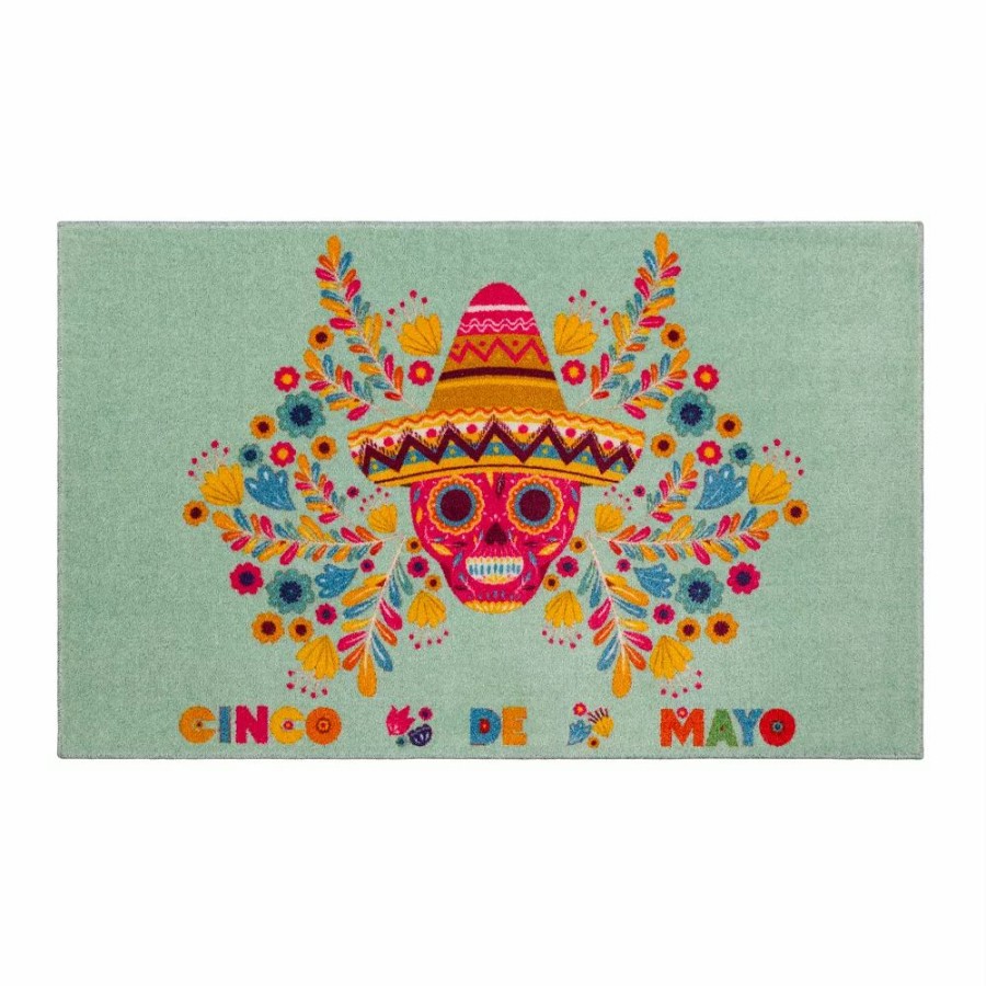 Mohawk Home * | Mohawk Home Mohawk Home Prismatic Cinco De Mayo Skull Rug