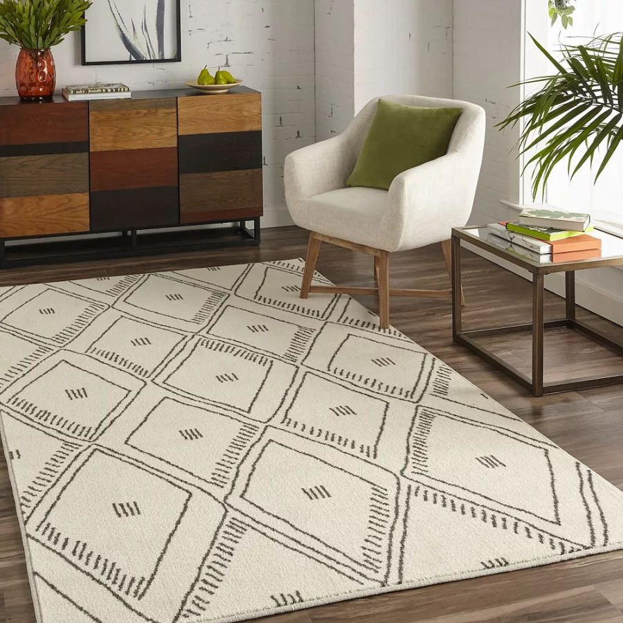 Mohawk Home * | Mohawk Home Mohawk Home Fresco Diamond Linen Area Rug