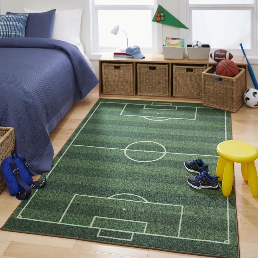 Mohawk Home * | Mohawk Home Mohawk Home Kids Interactive Prismatic Soccer Field Everstrand Rug