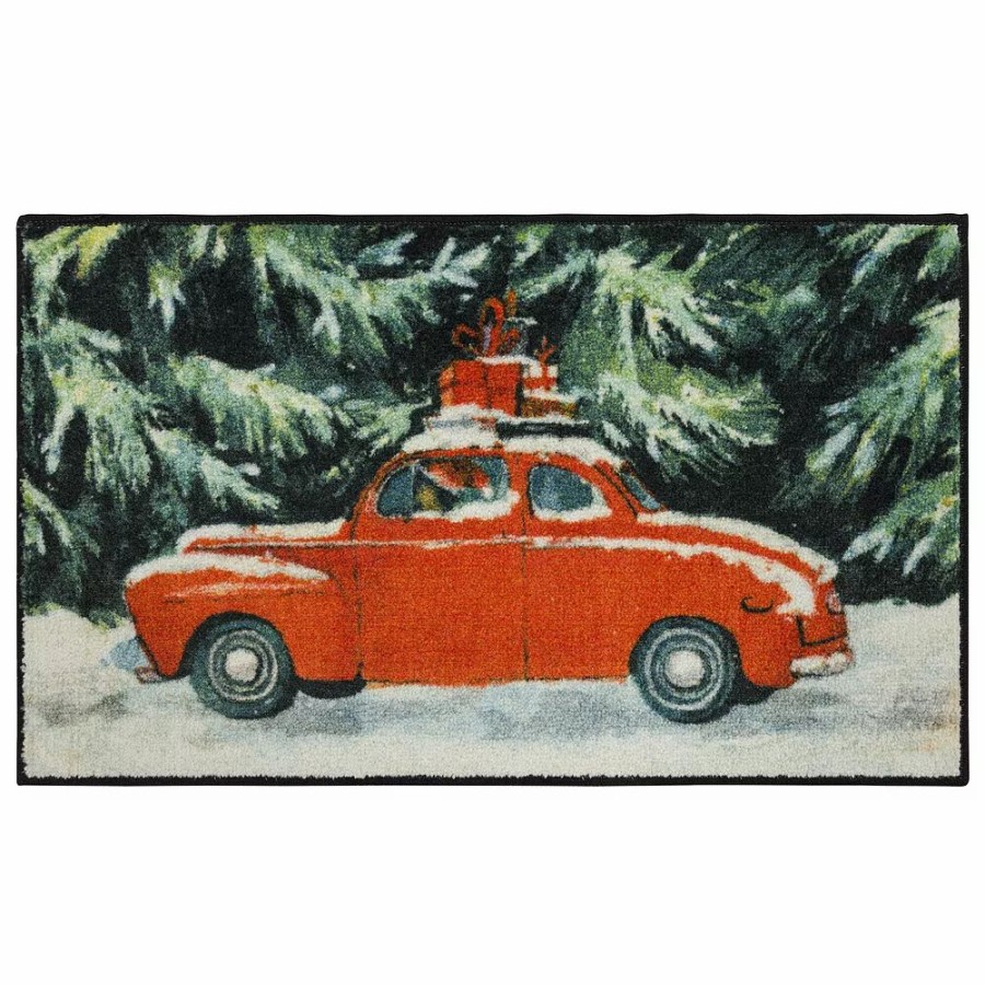 Mohawk Home * | Mohawk Home Mohawk Home Vintage Christmas Car Rug