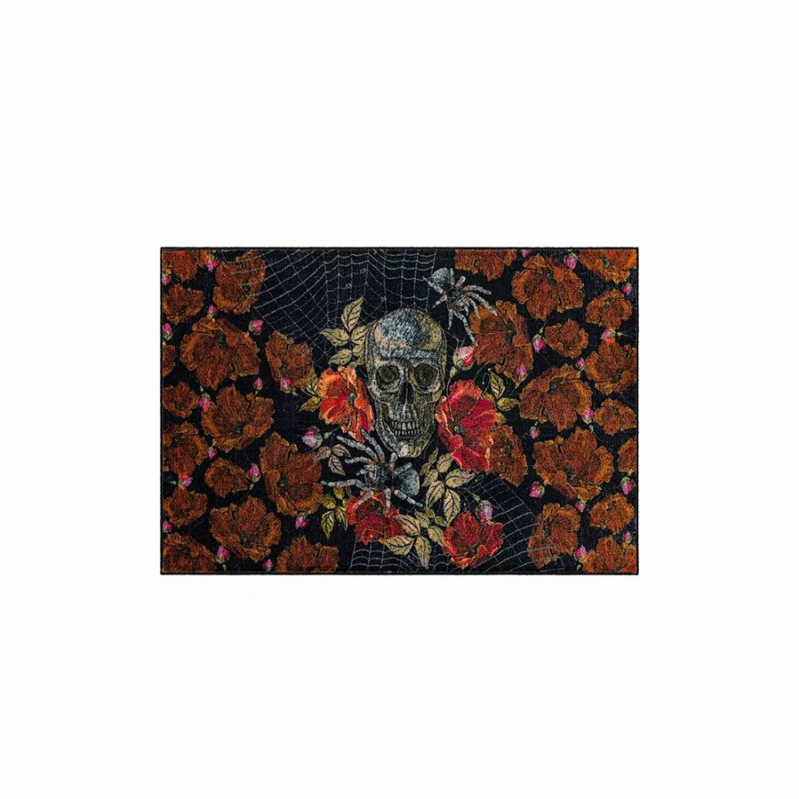 Mohawk Home * | Mohawk Home Mohawk Home Skull Roses Indoor Mat