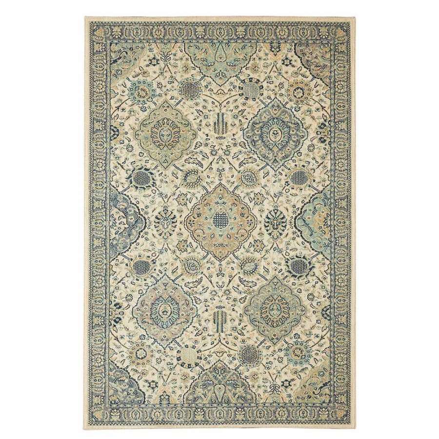 Mohawk Home * | Mohawk Home Mohawk Home Studio Salween Everstrand Framed Floral Rug Blue