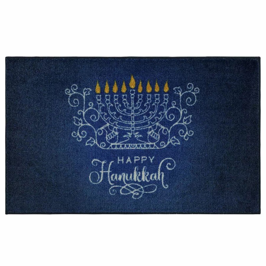 Mohawk Home * | Mohawk Home Mohawk Home Hanukkah Menorah Rug