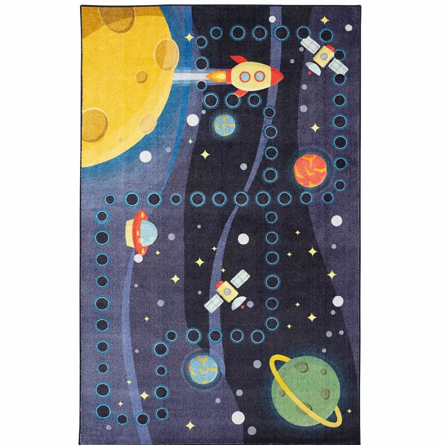 Mohawk Home * | Mohawk Home Mohawk Home Kids Interactive Prismatic Space Rocket Everstrand Rug