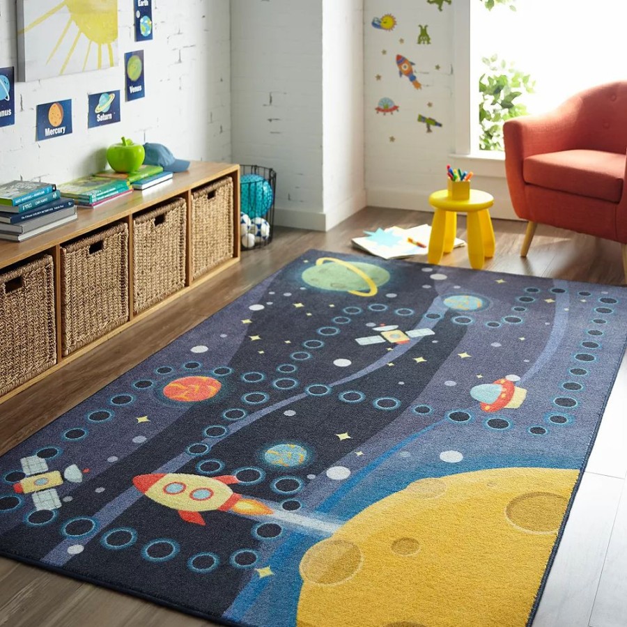 Mohawk Home * | Mohawk Home Mohawk Home Kids Interactive Prismatic Space Rocket Everstrand Rug